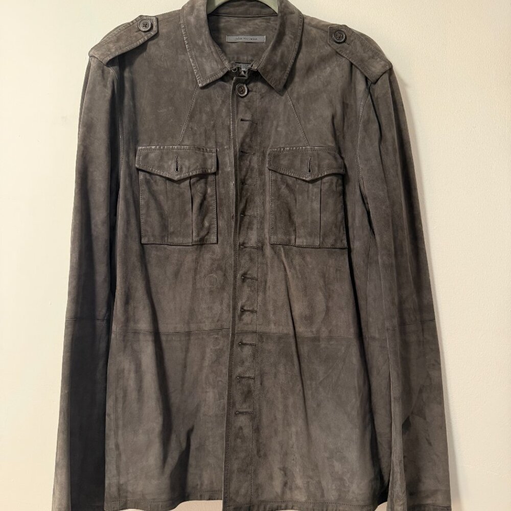 Vintage John Varvatos Suede Button Up Jacket